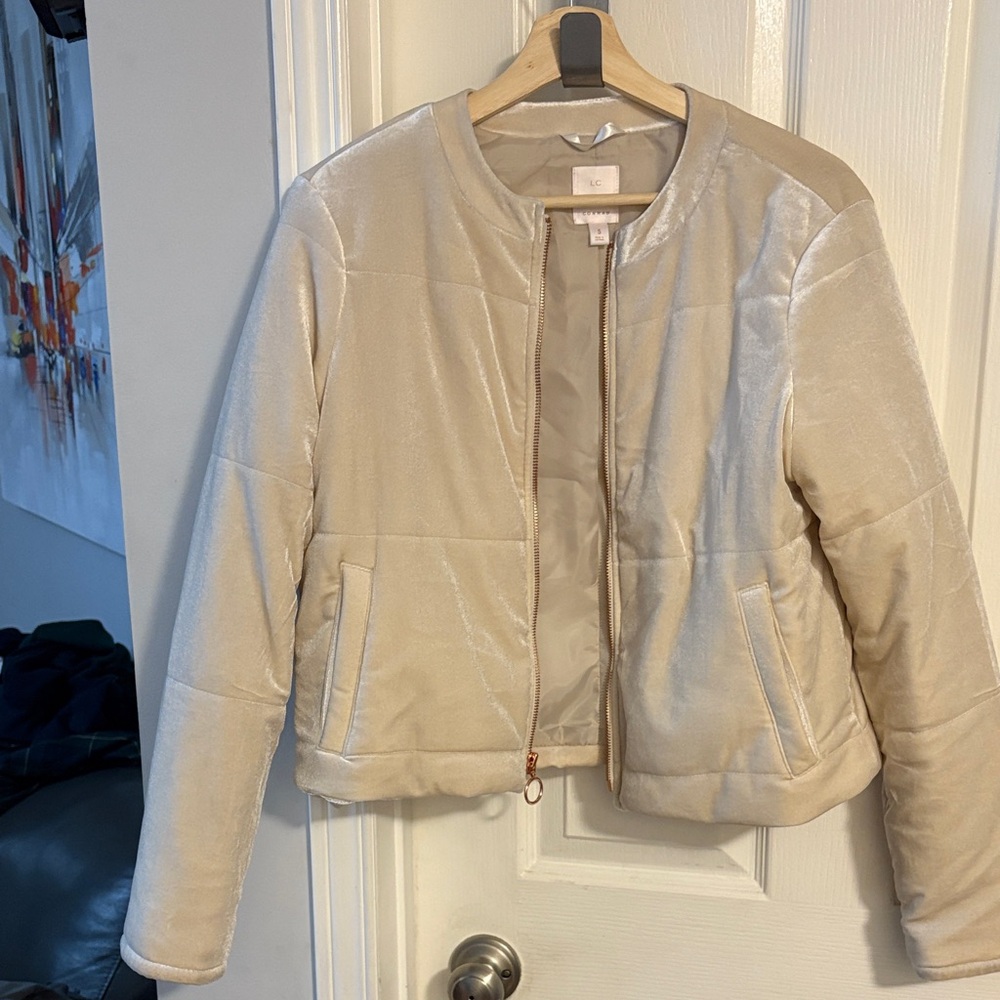 LC Lauren Conrad Light Tan Quilted Puffer Jacket